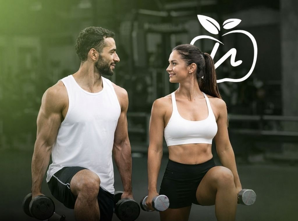 Pareja entrenando junta